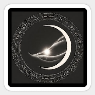 Embrace the Celestial Dance: Solar Eclipse T-Shirt Design Sticker